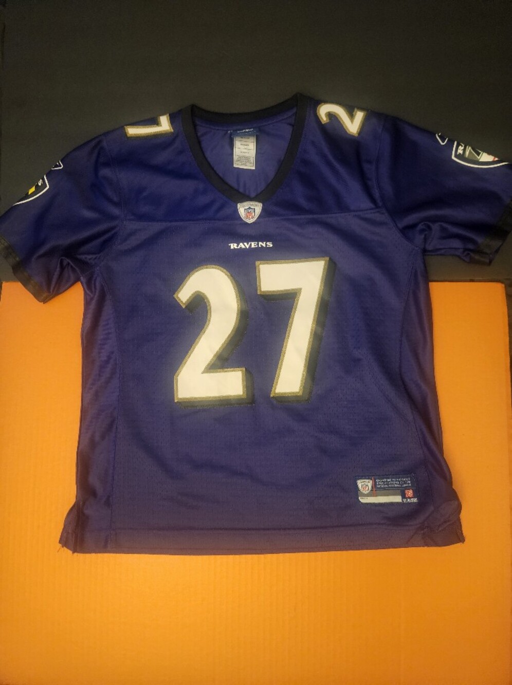 Ray Rice #27 Baltimore Ravens Nike On Field NFL Jersey, Women’s Size Medium.